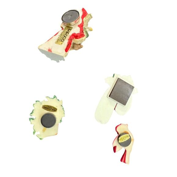 VTG Holiday Fridge Magnet Lot Candy Cane Cardinal Santa Avon Enesco Christmas - Picture 7 of 8